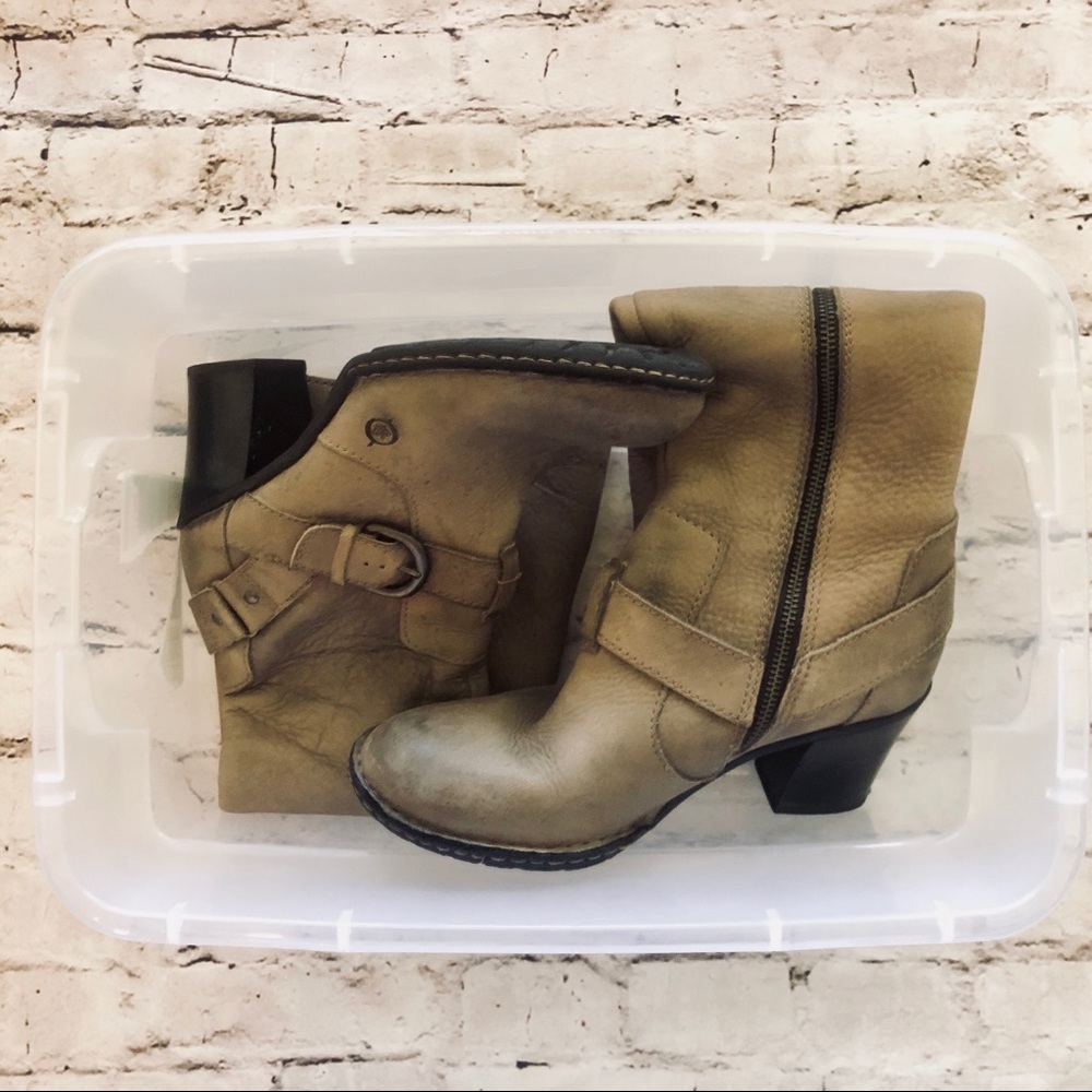 🚫🆂🅾🅻🅳🚫Born Leather Sz8.5 Calf-High Zippered - Picture 8 of 8